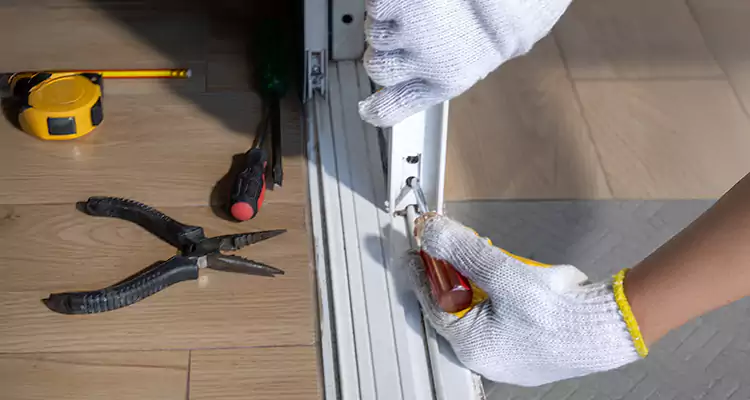 Backyard Sliding Door Track Repair in North Miami, FL